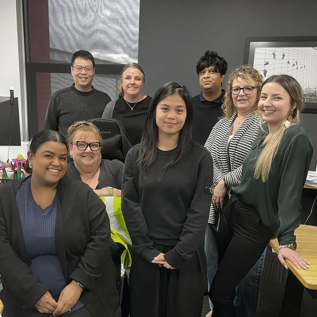 Customer service staffs in Dandenong South HQ group photo